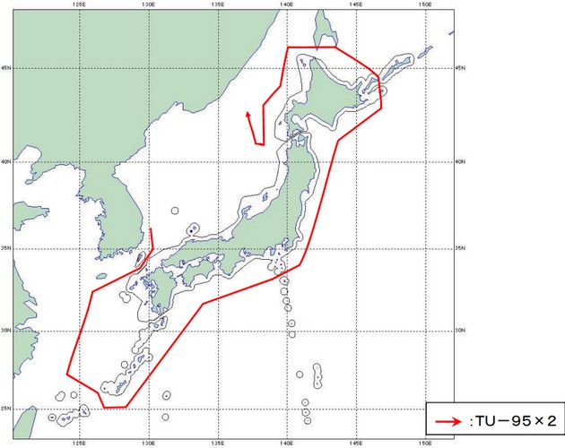 ВВС Японии подняли по тревоге из-за русских Ту-95