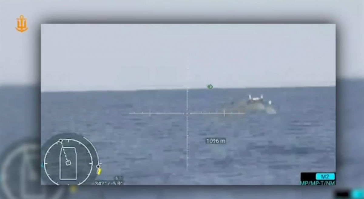 Украинский Sargan в первом в истории бою морских дронов уничтожил российский МБэК – в ВМС показали, как это было