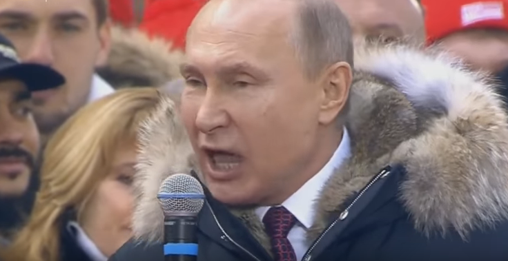 Как прошел "путинг": собирающийся на 4 срок Путин спел гимн РФ со звездами шоу-бизнеса и спорта - кадры