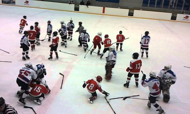 В Казани 8-летние хоккеисты устроили массовую драку после матча