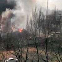 В Горловке горела пожарная часть