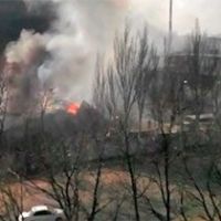 В Горловке горела пожарная часть