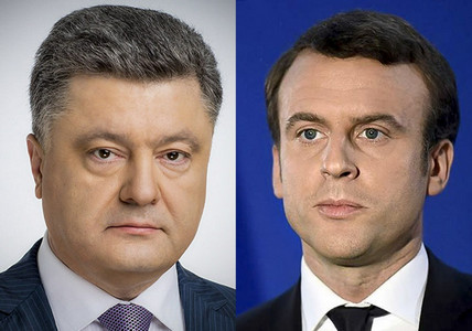 Порошенко обсудил ситуацию на Донбассе с новым президентом Франции Макроном перед его встречей с Путиным