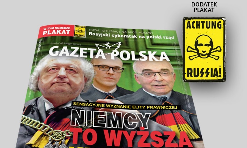 С костями на желтом фоне: польское издание выпустило плакат с изображением Путина в стиле яда "Циклон Б" и знаками СС
