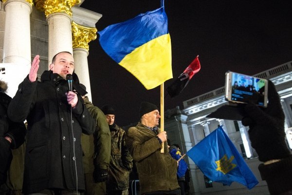"Голосуй, кур*о!" - как в Киеве закончился митинг на Майдане и Банковой, состоявшийся против разгона участников блокады