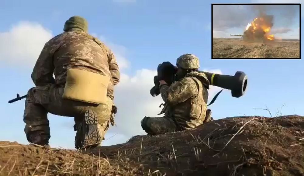 ВСУ под Мариуполем подорвали танк залпом "Джавелина": видео впервые попало в Сеть