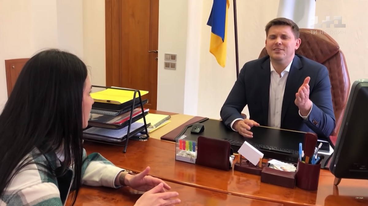 Как губернатор Одесской области Максим Куцый на неудобные вопросы отвечал, кадры 