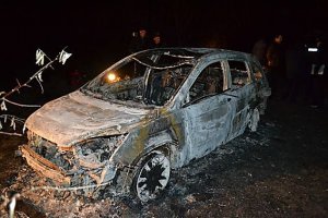 Милиция нашла сожженное авто убийц мэра Кременчуга