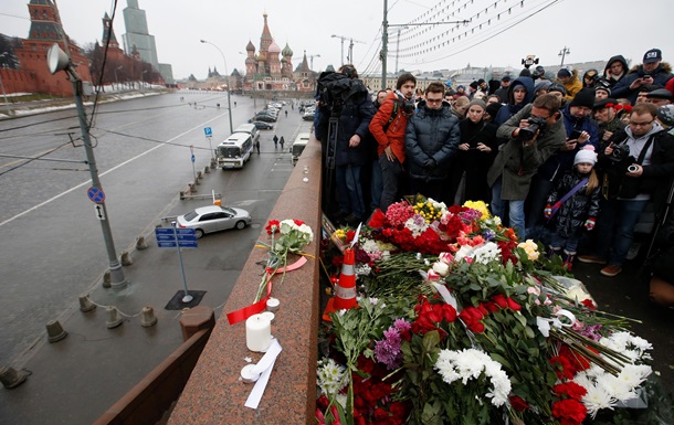 Траурный марш в знак памяти Бориса Немцова. Онлайн репортаж