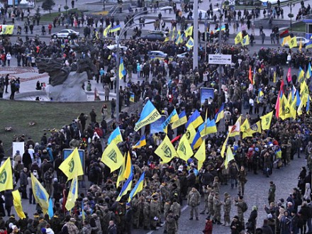 Марш Достоинства в Киеве 22.02.2015. Прямая видео-трансляция и хроника событий