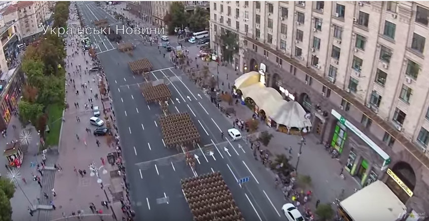 Видео репетиции парада ко Дню Независимости в Киеве