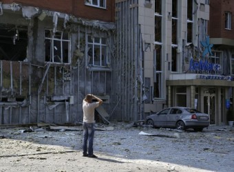 Центр Донецка подвергся артобстрелу. Адреса попаданий снарядов