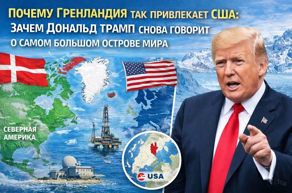 Почему Гренландия так привлекает США: зачем Дональд Трамп снова говорит о самом большом острове мира