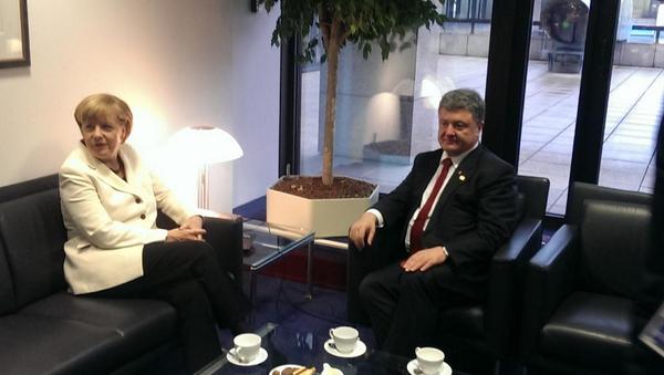 Петр Порошенко проводит встречу с Ангелой Меркель