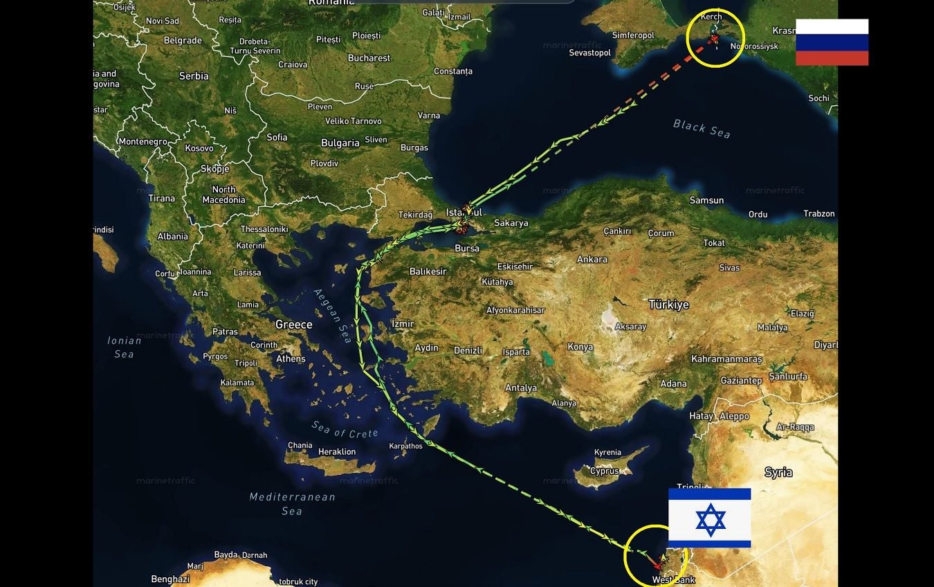 Израиль снова принимает украденное у Украины зерно: в Хайфу идет второе российское судно