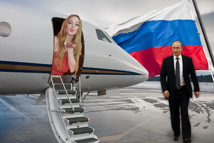 Линдси Лохан открестили от Путина: актриса не желает встречаться с президентом РФ