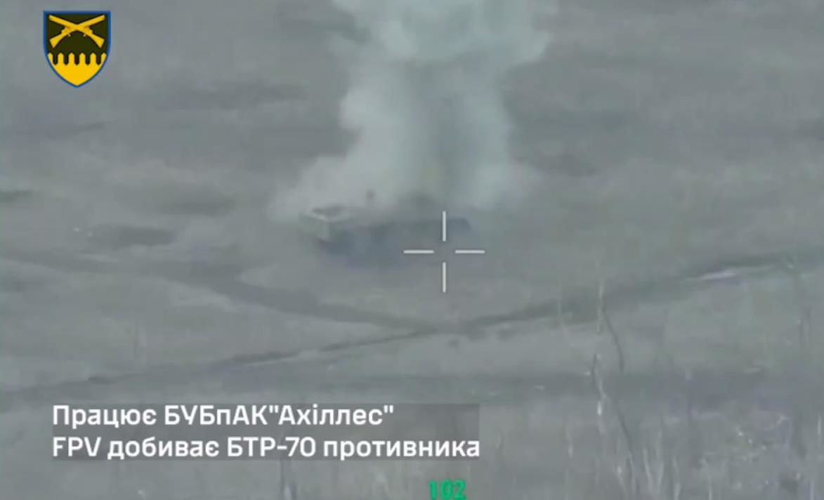 Бойцы 92-й ОШБр двумя попаданиями взорвали БТР-70 и МТЛБ "ЗУ-23-2" под Бахмутом