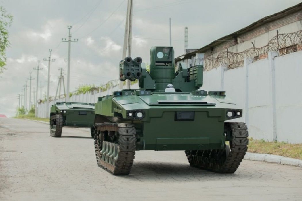 Россия провела огневые испытания группы ударных боевых роботов "Маркер" - видео