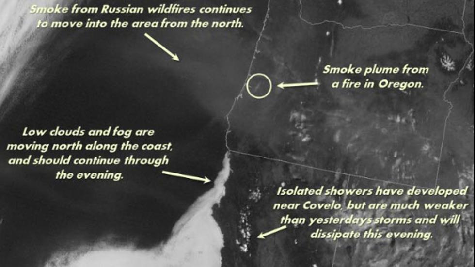 Российские пожары задымили территории США и Канады