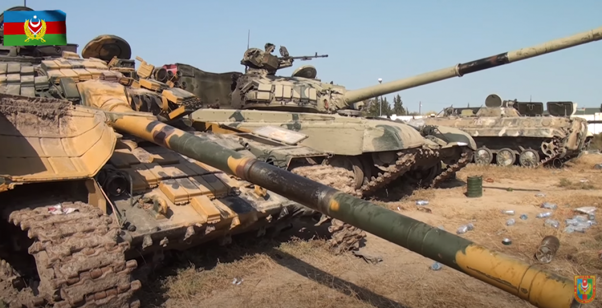 Азербайджан показал десятки подбитых "Т-72" Армении в Карабахе: от танков осталась груда металлолома
