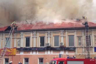 Пожар в "Вареничной "Катюша" унес жизни двоих спасателей - СМИ