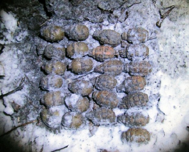 Полиция Житомирщины обнаружила тайники с гранатами: в земле были "прикопаны" несколько десятков РГД-5 и Ф-1