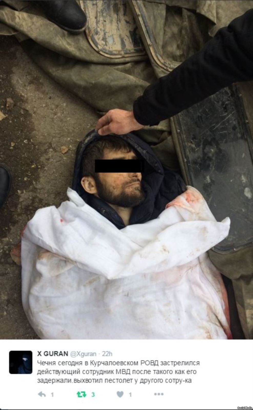 СМИ сообщили подробности об ужасном самоубийстве личного охранника Кадырова в Чечне: мужчина выхватил пистолет у полицейского и застрелился