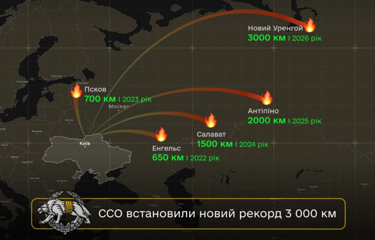 Рост дальнобойности ударов Украины по РФ: в Минобороны показали инфографику по годам