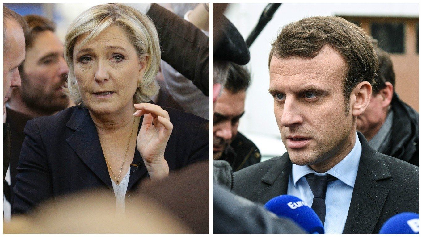 Макрон против Ле Пен: первые результаты экзитпола на выборах президента Франции