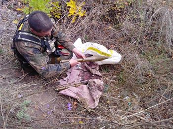 В Славянске обнаружен тайник оружия ополченцев