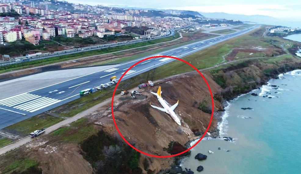 В Турции Boeing-737 с пассажирами выкатился за ВПП и чуть не свалился с обрыва: опубликовано видео  чрезвычайного происшествия - кадры