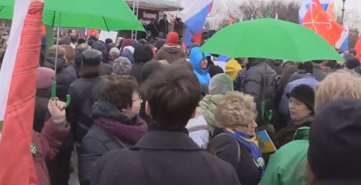 Прямая онлайн видео-трансляция траурного марша Бориса Немцова в Москве и Санкт-Петербурге 01.02