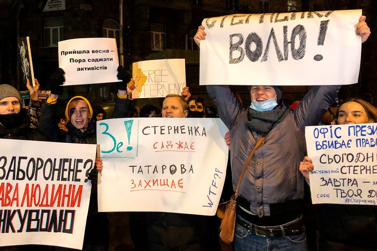 Протест в поддержку Стерненко свернулся, но обещает вернуться – в субботу начнется большая акция 