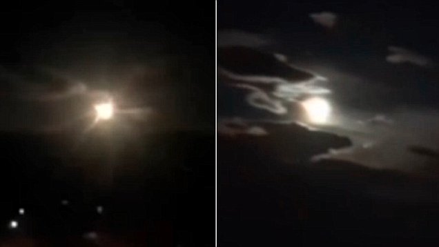 В Сети появились кадры огромного огненного шара в ночном небе: над Китаем пролетел громадный огненный метеорит