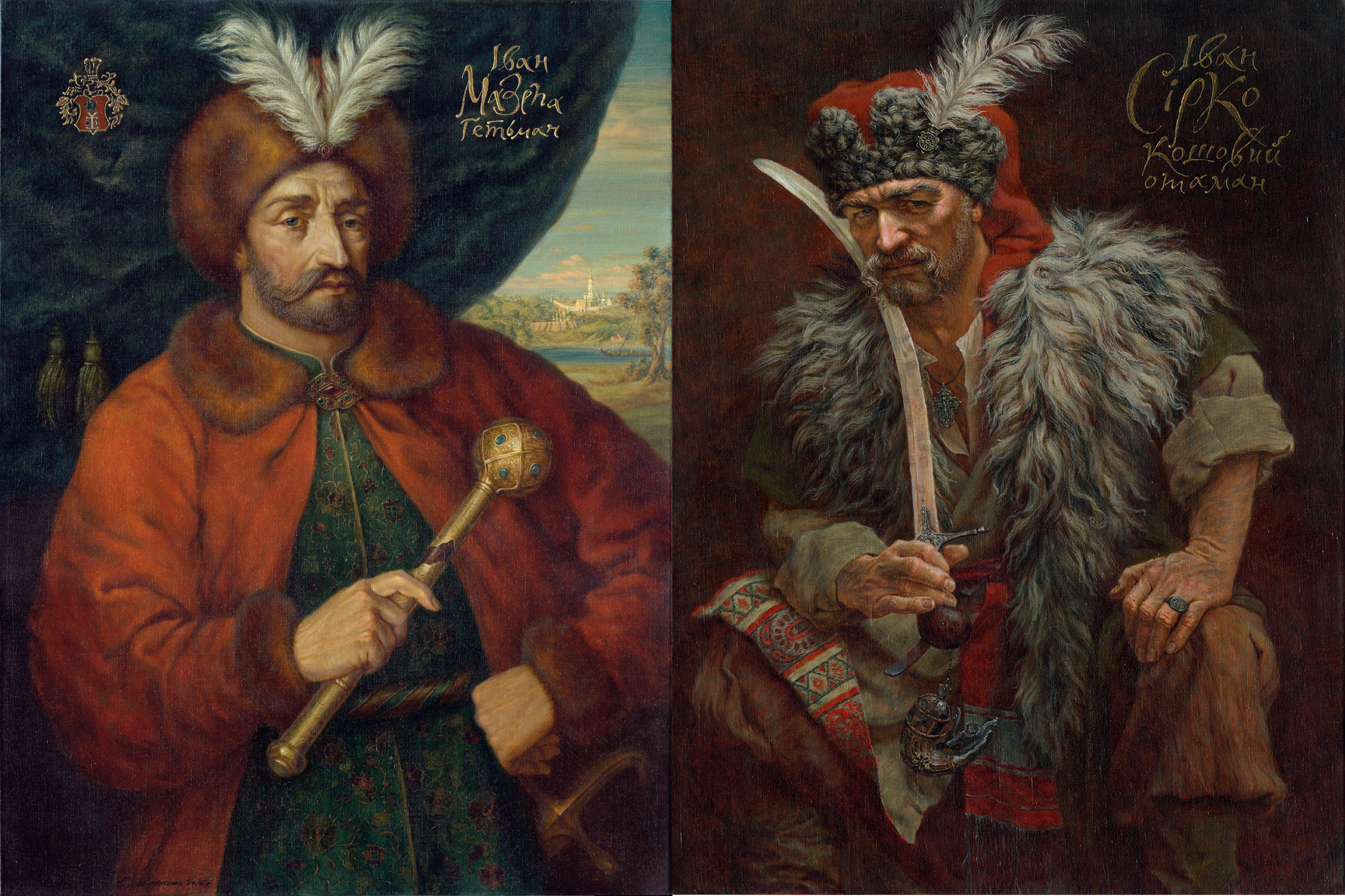 Как выглядели Мазепа, Хмельницкий и Сагайдачный: украинская художница написала завораживающие портреты великих полководцев времен казачества