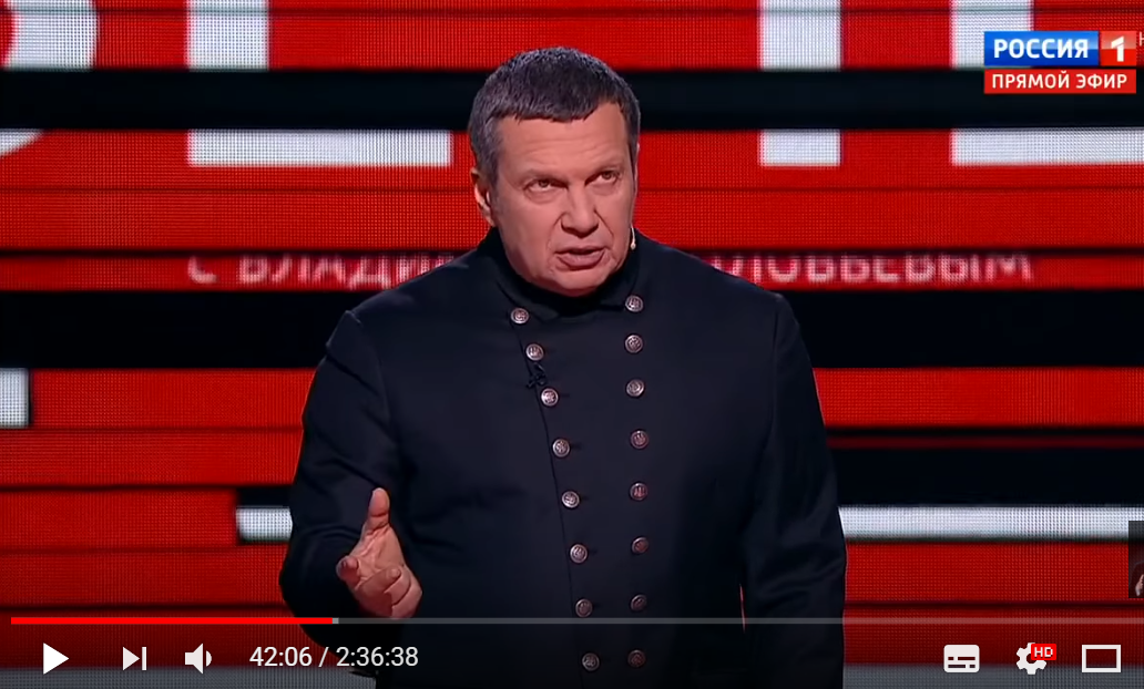 "Крым - это Украина", - опубликовано видео, как заявление американского журналиста на российском ТВ вызвало возмущение Соловьева и российских политиков. Кадры