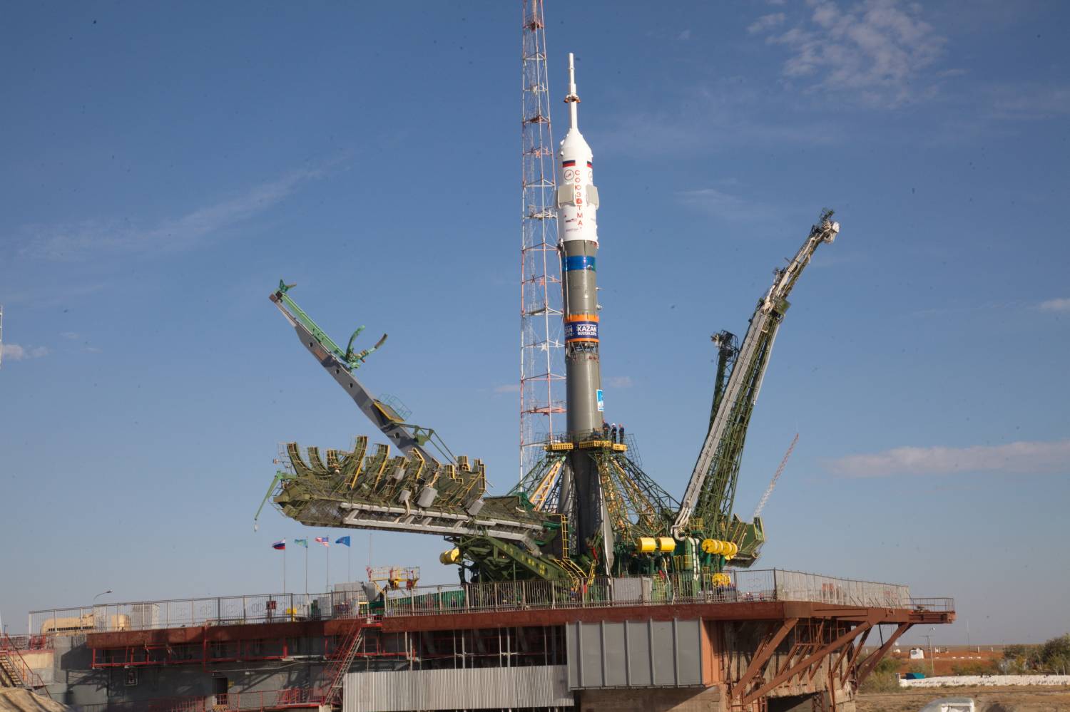 Запуск космического корабля «Союз ТМА-14М» на МКС. Прямая видео-трансляция