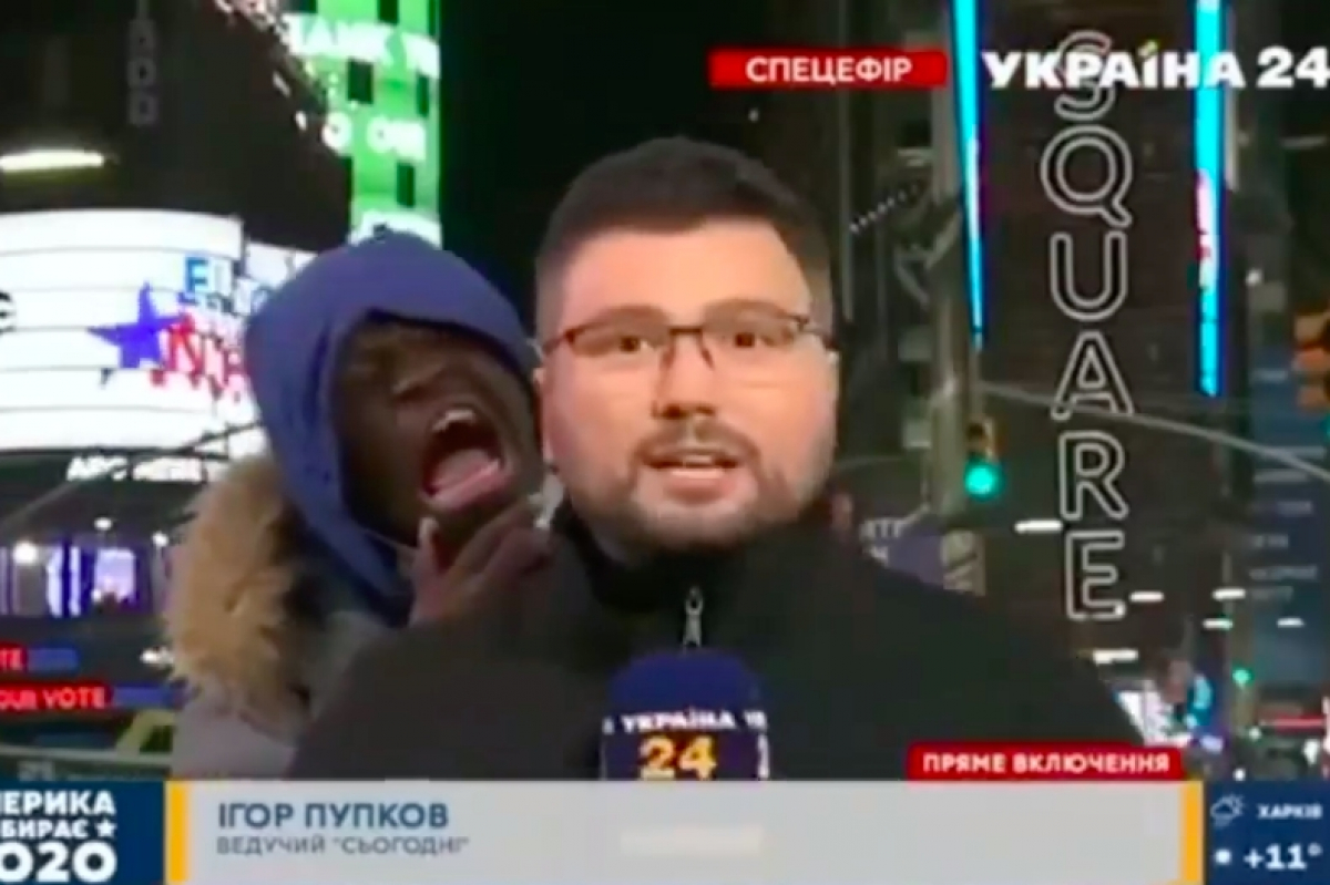 В США мужчина странным поступком чуть не сорвал прямой эфир украинского TV - Скабеева в восторге