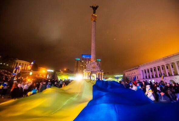 Киевляне отмечают вторую годовщину Майдана при усиленных мерах безопасности