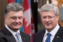 Порошенко и премьер-министр Канады обсудили ситуацию в Донбассе и военную помощь 
