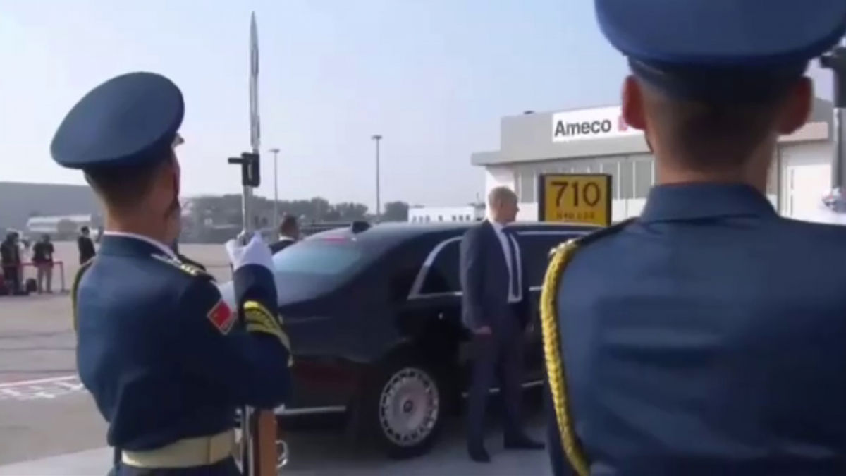 ​Путин прибыл в дружественный Китай, но и при этом привез много охраны – кадры