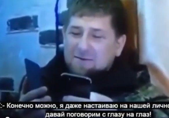 В Интернете появилось видео телефонного разговора Кадырова и боевиков, захвативших здания в центре Грозного