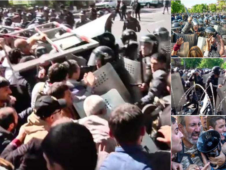 В центре Еревана массовый бунт: столкновения протестующих и полиции возле парламента, есть пострадавшие - онлайн-видеотрансляция 