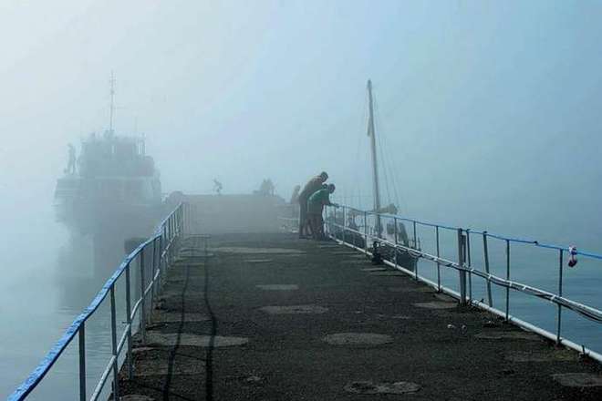 В районе Керченской переправы усиливается туман
