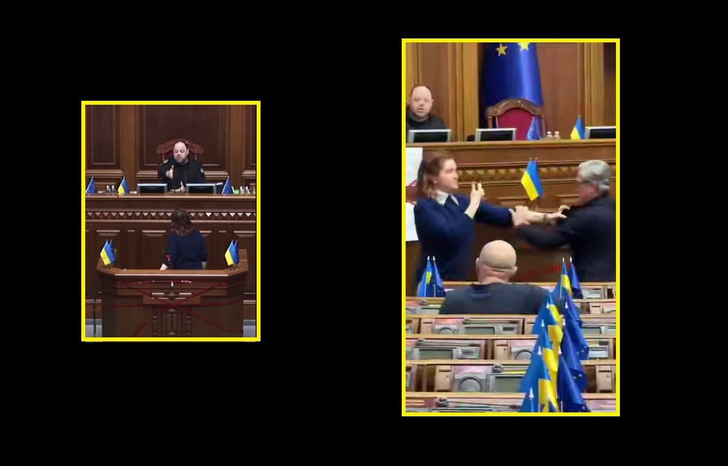 В Раде драка и скандал: Безуглая заблокировала трибуну, но "получила" от нардепа Таруты
