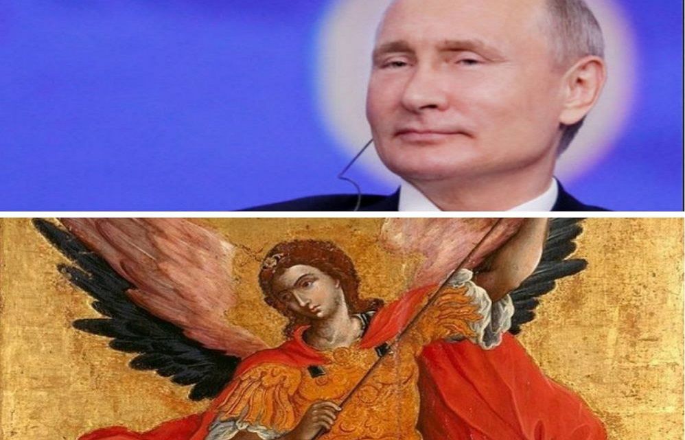 В России Путина приравняли к Архистратигу Михаилу – появилось видео
