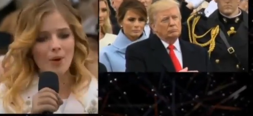 Эмоциональные кадры самой важной церемонии США: в Сети появилось видео исполнения 16-летней украинкой Джеки Иванко гимна на инаугурации Дональда Трампа
