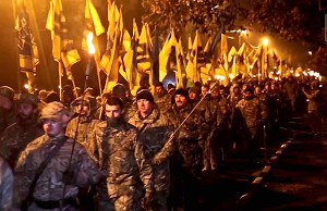 В Харькове на улицы вышли более 200 человек: в Сети появилось видео с факельного марша "Азова"