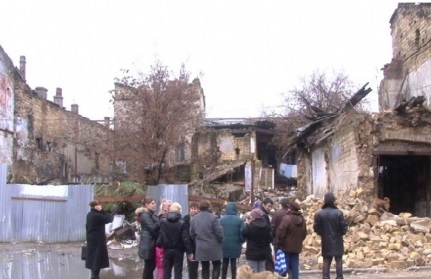 В центре Одессы обвалился двухэтажный дом