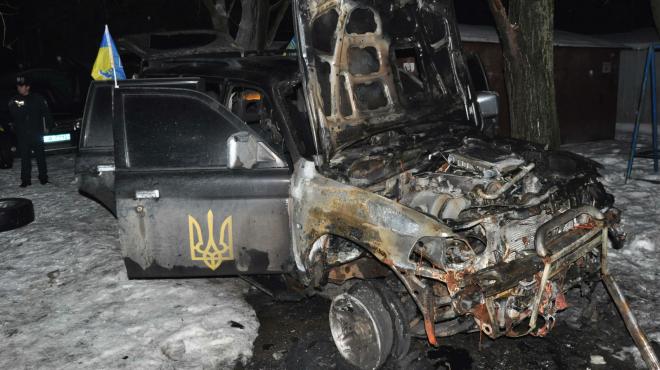 В Запорожье сожгли автомобиль Самообороны